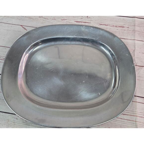 Classic Wilton, Mt. Joy PA Armetale Pewter Oval Serving Platter 15" in - Picture 1 of 10